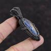 Sodalite Pendant Copper Wire Wrapped Jewelry Natural Gemstone Pendant Unique Jewelry Handmade Pendant Copper Wire Wrap Pendant Gift For Her