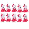 10pcs/set Plush Doll Bear Plush Foam Toys Foam Bear Cartoon Bouquet Doll  Graduation Gifts