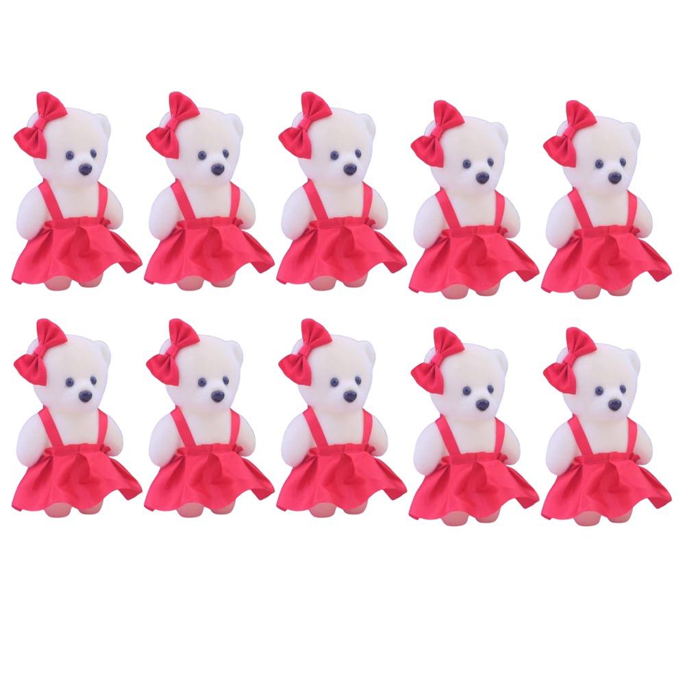10pcs/set Plush Doll Bear Plush Foam Toys Foam Bear Cartoon Bouquet Doll Graduation Gifts