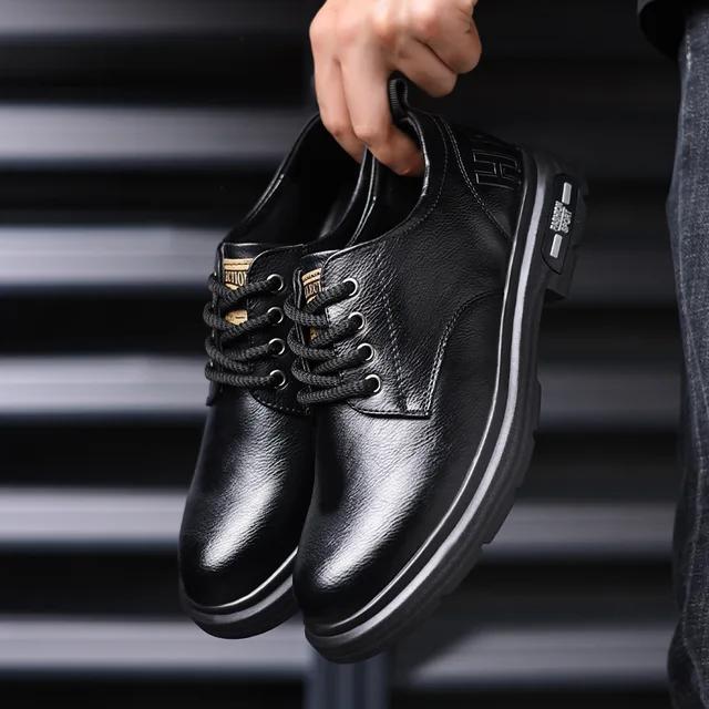 

British Platform Leather Derby Shoes for Men Designer Soft-soled Business Men s Dress Shoes Fashion Light Male Wedding Shoes 44