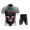 Team Cycling Jersey Set Short Sleeve Cartoon Bicycle Clothing Men Black MTB Maillot Ciclismo Bike Racing Bib Shorts Set