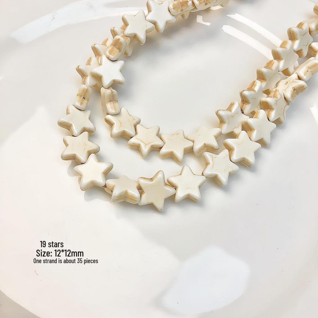 White Turquoise Beads for DIY Necklace Jewelry Accessories - Loose Spacer Beads