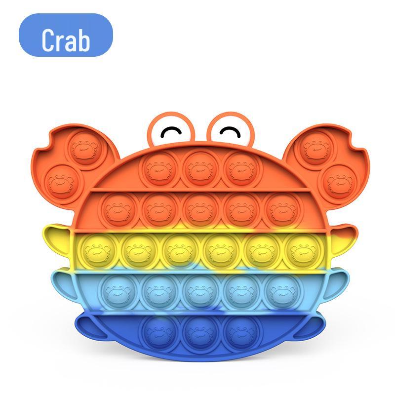 

Multicolor Rainbow Pop It Silicone Stress Relief Toy for Kids