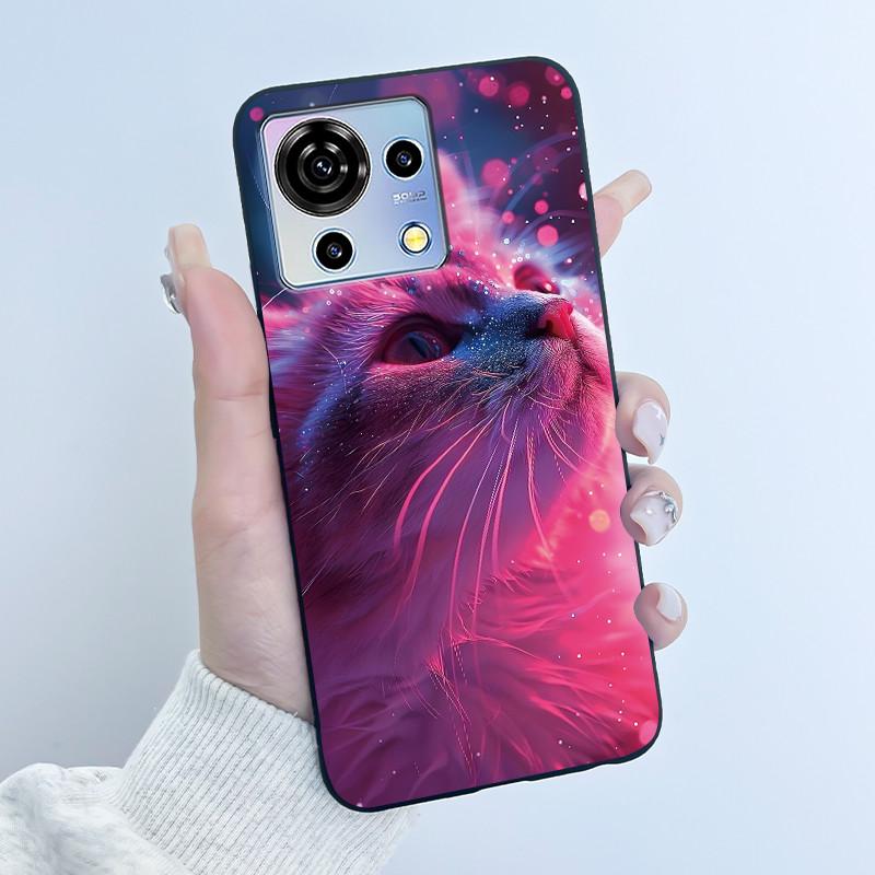 Süße Cartoon Hülle Für ZTE Blade V50 Vita 4G Bedruckte Schale Schutzhülle Weiches Silikon Schwarzes Gehäuse