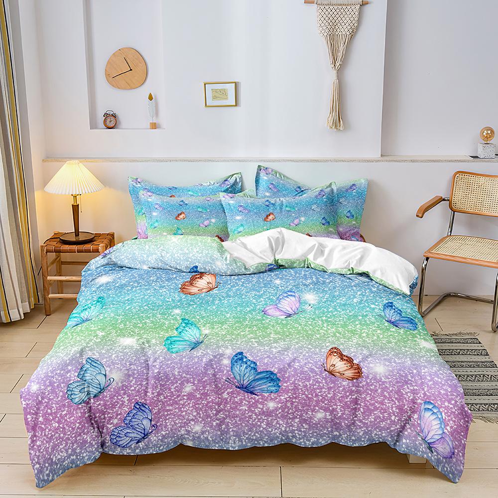 

Модная технология печати, 3D цифровая печать, постельное белье, пододеяльники, наволочки, комплекты из трех предметов quilt cover 90 * 190 pillowcase 50 * 75 * 1