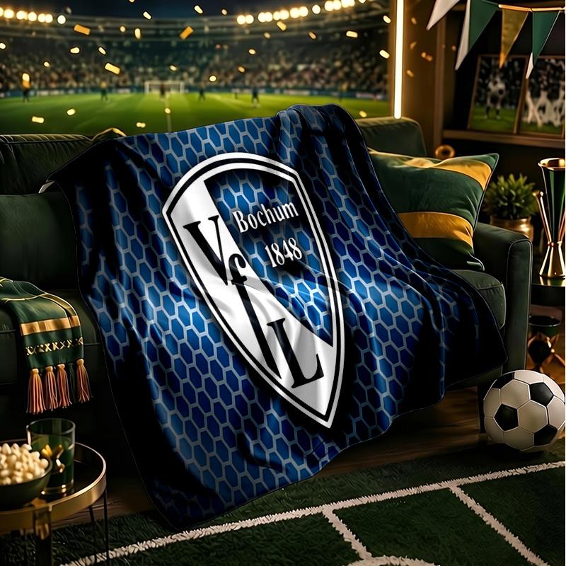 Coperta Bochum Crest in Flanella Peluche per Divano Letto Regali per Uomini Donne Coperta da Viaggio Picnic Regali per Fan di Natale