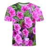 Summer hot sale, flower series 3D printed top comfortable and fashionable, creative personality short-sleeved shirt casual t-shirt