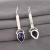 Sodalite Gemstone 925 Solid Silver Jewelry Handmade Earrings 2.3" Gift For Wife EE-166-29