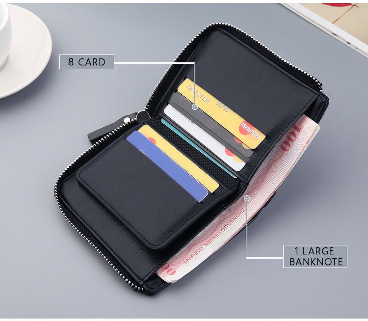 Men's Vintage Short Zipper Wallet