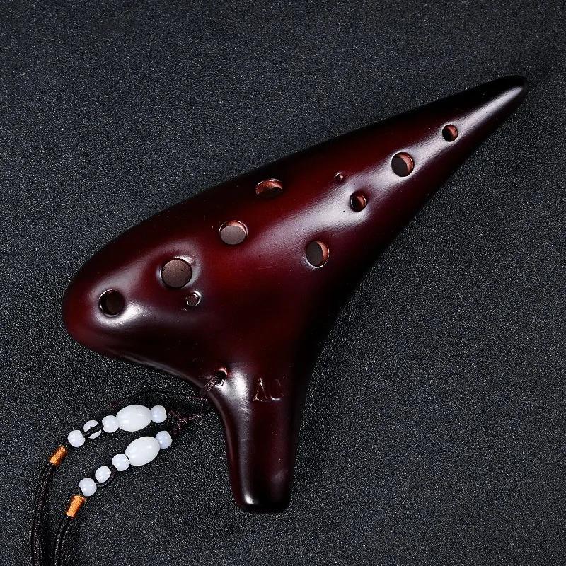 Ceramică Ocarina Baza Instrumente Orff Vindecare 12 găuri Ocarina timpului Terapie cu sunet Accesorii pentru instrumentație muzicală profesională Legenda Ocarine