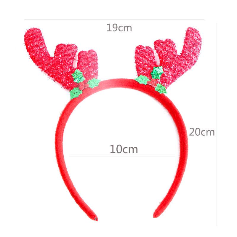 Christmas Headband: Santa, Snowman & Reindeer Antlers for Kids' Party