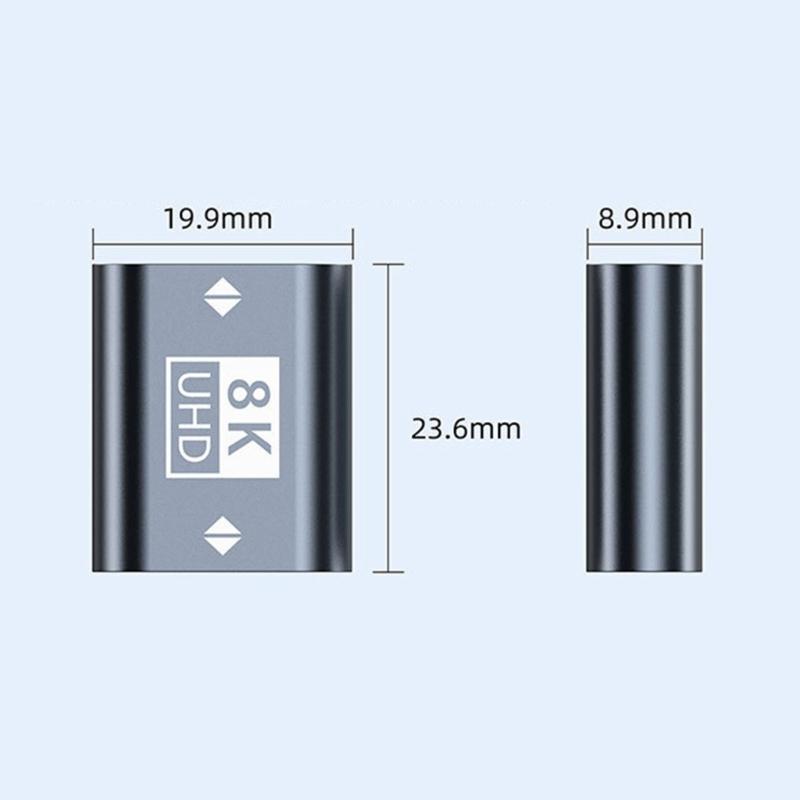 HDTV 2.1 Female Adapter 8K@60Hz Resolution Video Transmission 48Gbps Speed Signal For Monitor Streaming Device