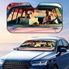 Funny Dog Driving Sun Visor Foldable Car Windshield Sun Shade UV Protection Reflective Heat Insulation Reusable Cover