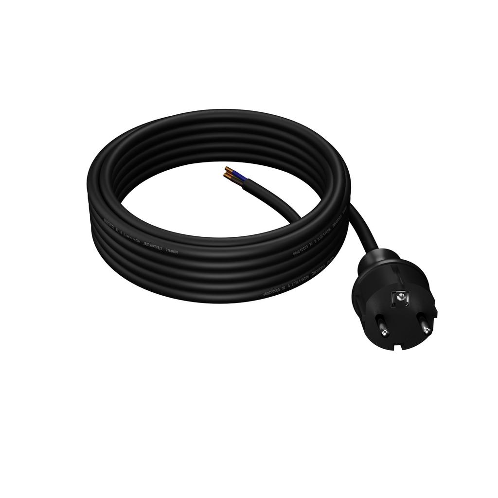 Kabel Zasilający Przewód Z Wtyczką Prostą 5M 3X1,5Mm2 16A Ip44 Czarny
