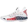 KT5 Low Cushioning Slip Resistant Abrasion Resistant Low Top Basketball Shoes Men's White Red Blue 112031102-3