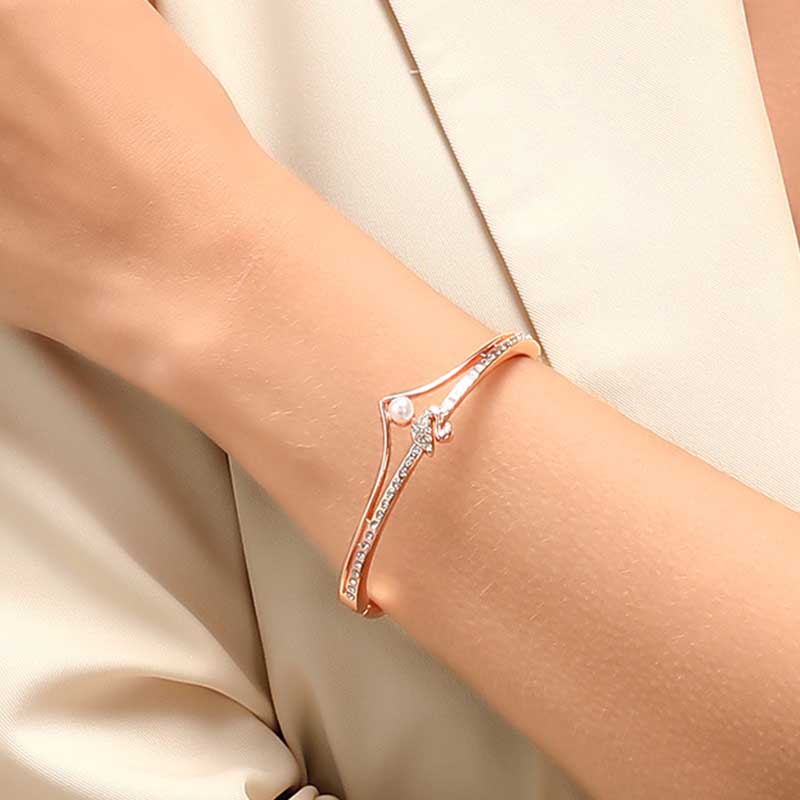 Simple for Women Roman Numerals Gifts Luxury Party Alloy Bangle Girls Jewelry Bracelets