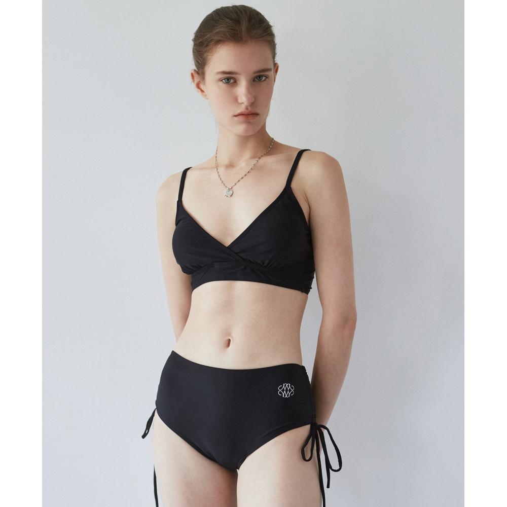 

NICKNICOLE NICOLE SHIRRING BIKINIBLACK