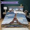 Set Copripiumino con Motivo Torre Eiffel di Parigi Copripiumino Federa Decorazione per la Casa Regalo di Compleanno (1 * copripiumino + 2 * federe senza imbottitura)84