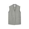 LESS 2024 Autumn Loose Fit Collarless Mid-Length Vest