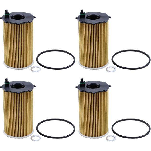 

4Pcs Engine Oil Filter Kit for Kia Sedona 11-18, Sorento 11-18, Cadenza 15-16, Hyundai Santa Fe 10-17, Azera 12-14, Santa Fe XL 13-14