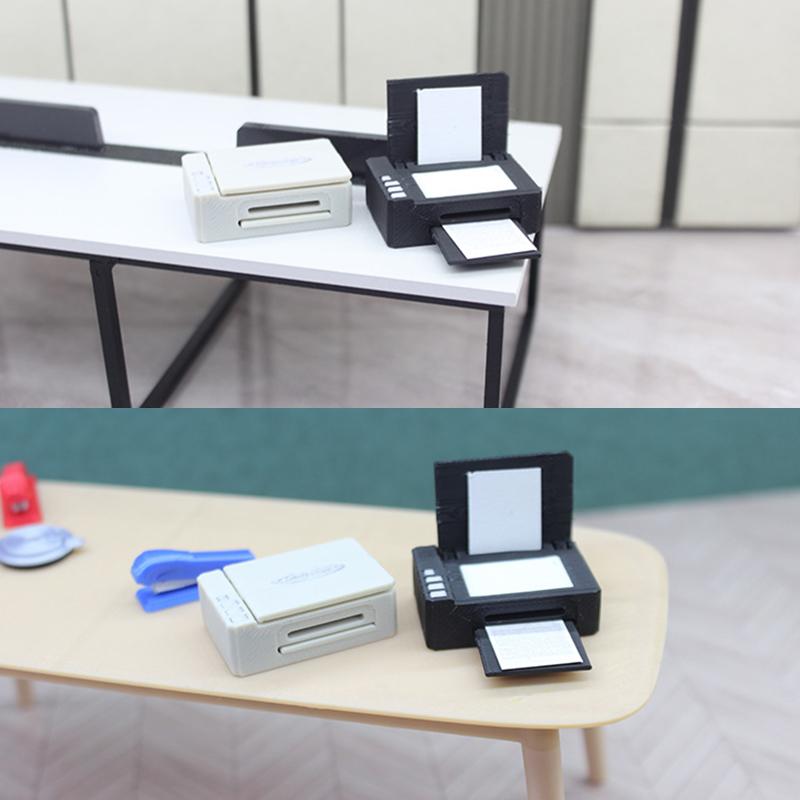 1:12 Simulace domečku pro panenky Model psacího stroje Miniaturní domeček pro panenky Cstudie Dekorace kancelářského nábytku Ozdoby ze scény Micro Life