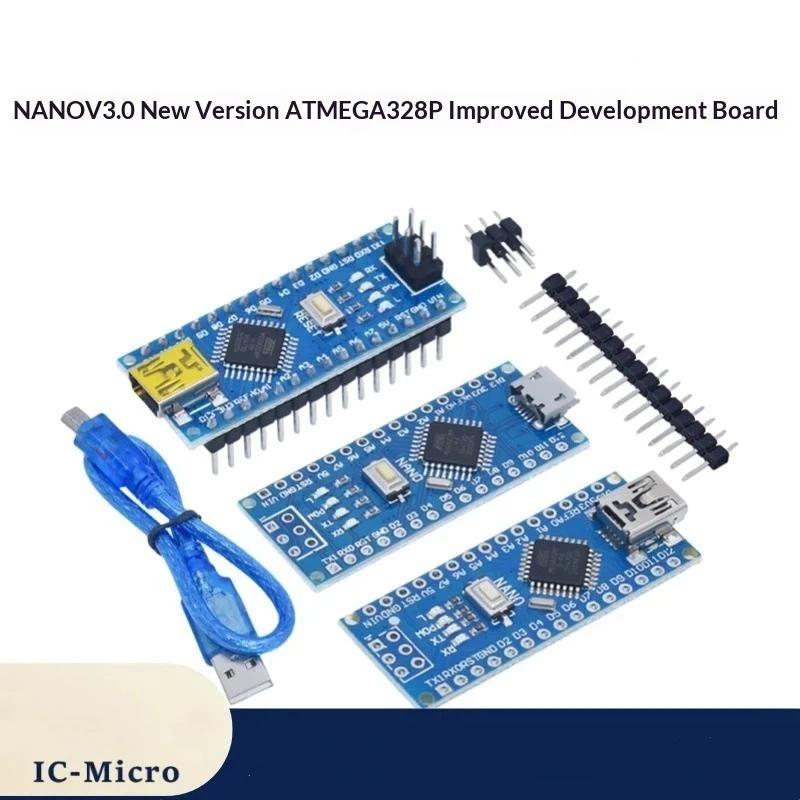 Mini / Typ-C / Micro-USB Nano 3.0 Mit dem Bootloader Kompatibler Nano-Controller Für Ch340 USB-Treiber 16MHz Atmega328P
