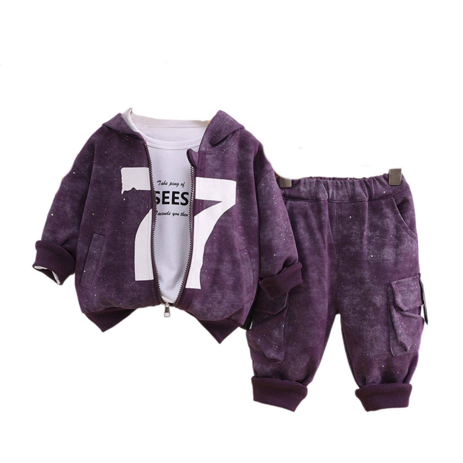 

Детский повседневный комплект с длинным рукавом, удобные наряды для повседневной носки 110 фиолетовый
