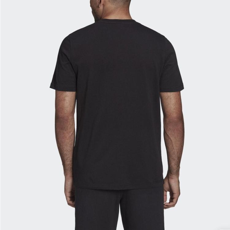 Adidas Originals Logo Letter Pattern Design Versatile Breathable Short Sleeve T-Shirt Men T-Shirts Black HC7116