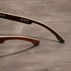 Multicolored Walnut Half-Frame Non-Prescription Glasses, Ultra-Lightweight, with a PC Frame And AC Lenses, Stylish Eyewear