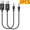 1/2PCS USB Bluetooth Receiver 3.5mm Inline Bluetooth Audio Adapter Car 4.2 Bluetooth Receiver Audio for Car Speaker Amplifier