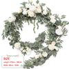 1.8/2.7M Artificial Flowers Wedding Eucalyptus Garland with Rose Wedding Table Centerpieces Boho Bridal Shower Decoration Wreath
