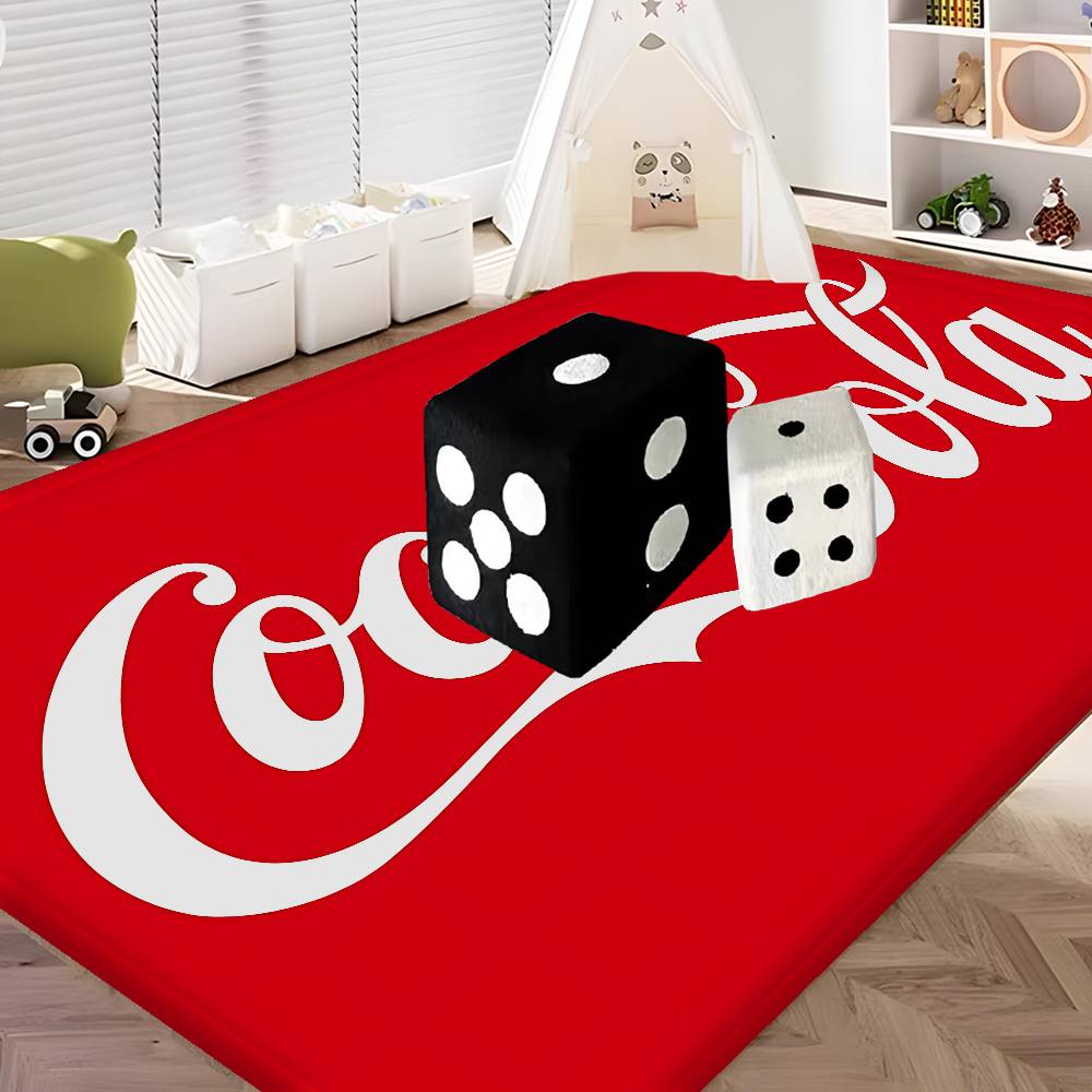 C-Coca C-Cola Entrance Door Mat Nordic Style Bedroom Living Room Doormat Home Balcony Anti-Slip Modern Home Decor