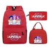 Animation Cartoon Printing Trend Student School Bag Lunch Bag Stationery Pencil Bag Combination Three-Piece Set