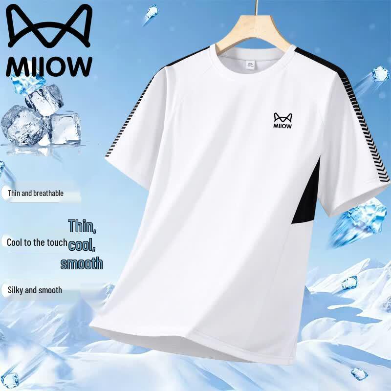 MiiOW Men s Summer Quick-Dry Loose Fit T-Shirt L