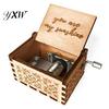 Desktop Musical Box Rotary Handle Wooden Music You Are My Sunshine Mini Mechanical Heavy Duty Decoration Girlfriend Boyfriend Wife Husband Birthday