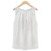 Sexy gefaltete ärmellose Chiffon-Blusen, lässige Tops, Damen-T-Shirt