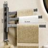 Multifunctional Rotatable 180°  Towel Holder Space Aluminum Shower Room Towel Hanger Storage Organizer For Bathroom Accessories