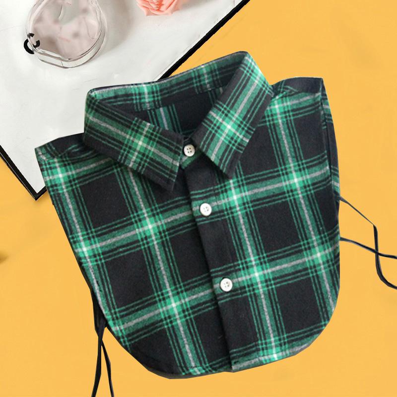 Perfect Match Plaid Detachable Collars For Women Men Child Fake Collar Shirt False Collars For Kids Adult Half Shirt Kraagje Nep Faux Col