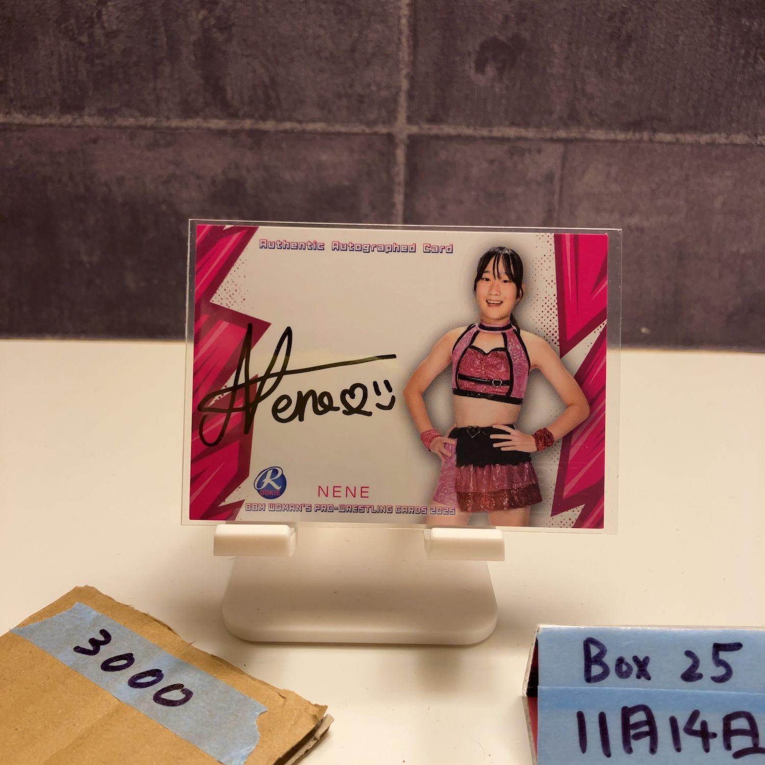 2025 BBM Women Pro Wrestling Nene 82/97 Autographed Card Women s Pro Wrestling RC Rookie Rookie Card