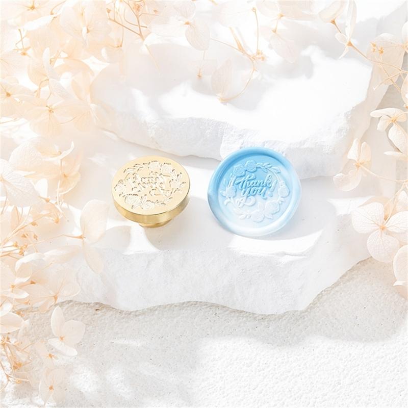 English Series Sealing Wax Stamp for Christmas Envelopes Card Wedding Invitation Decoration Solid Brass Wax Seal Stamp