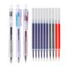 Retractable Gel Pen Set With Pen Refills Red Black Blue Ink for School Students Writing Stationery