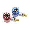 Pair A/C Air Condition Quick Coupler Adapter High Low Manifold Connector R1234YF Brass AC Manifold Gauge