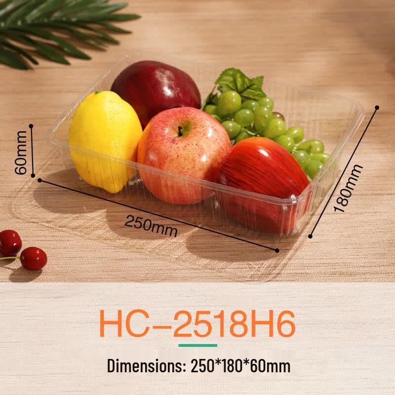 Clear Rectangular Disposable Food Containers with Lids