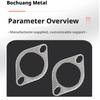 2 Bolt Exhaust Flange Gasket Kit, Car Exhaust Seal Gasket with Bolts Nuts Washers, Diamond 2 Hole for Auto Exhaust Repair