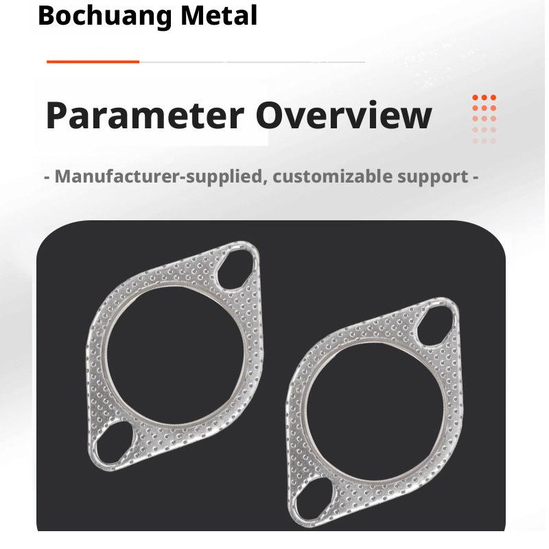 2 Bolt Exhaust Flange Gasket Kit, Car Exhaust Seal Gasket with Bolts Nuts Washers, Diamond 2 Hole for Auto Exhaust Repair