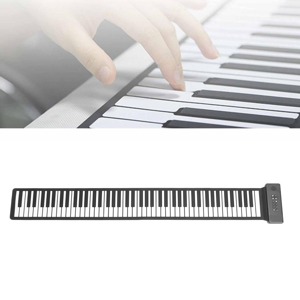 88 Key Hand Roll Piano 128 Tones USB MIDI BT Portable Folding Piano for Beginners