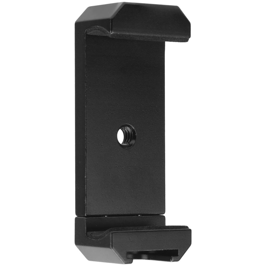 Smartphone-klemme i aluminiumslegering Mobiltelefonholder med blitssko 1/4-tommers skruehull