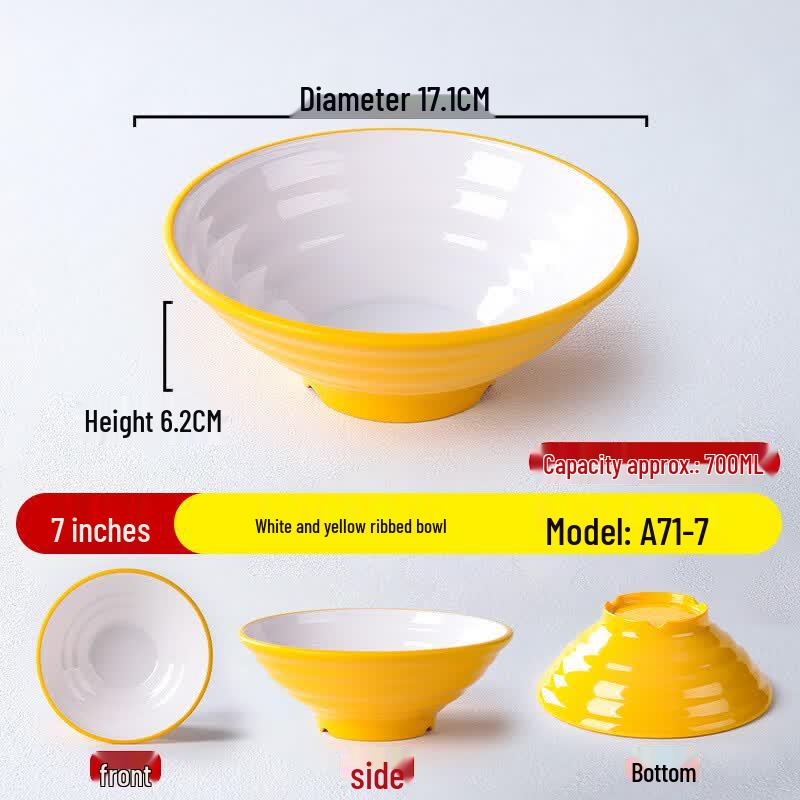 Melamine Dual-Color Noodle Bowl