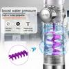 Handheld Turbocharged Pressure Shower Head 3 Modes Propeller Turbo ShowerHead for Detachable with Filter and OneTouch Switch