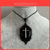 Gothic Style Alloy Necklace With Baroque Cross Pendant For Women Summer Fashion